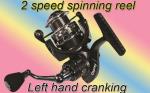 Ospey 2 speeds spinning reels. Picture shows 2 speeds spinning reel with a left hand crank