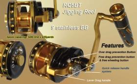 Osprey jigging reels with dual drag system. Jigging reels has max drag of 25kg Osprey jigging reels with dual drag system. Jigging reels has max drag of 25kg