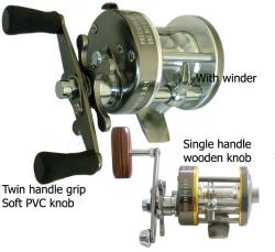 Osprey multiplier casting reels.  Multiplier casting reels spool and frame in ALuminium