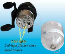 Osprey light up reels. Led light lights up  when the rotor turns.